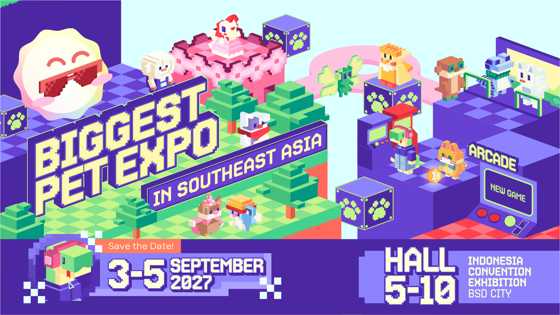 Biggest Pet Expo in Southeast Asia. Save the date: 3-5 September 2027, Hall 5-10, Indonesia Convention Exhibition, BSD City.